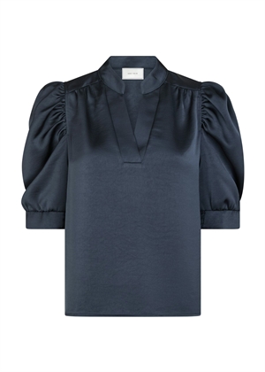 Roella heavy sateen bluse Midnight Blue Neo Noir 